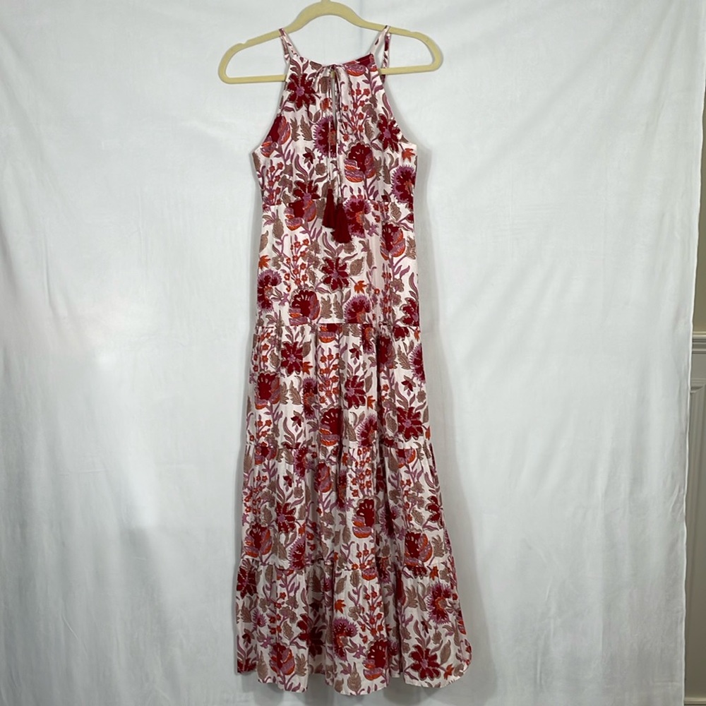 NWT Jude Connally Maxi Dress Size S Anita India Spice Floral 100% Cotton